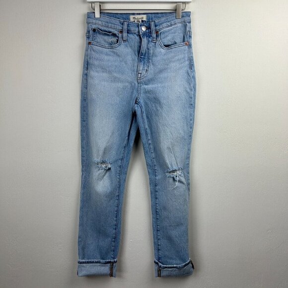 Madewell Denim - Madewell Jeans Womens Size 25 Tall Blue The High-Rise Slim Crop Boyjean Ladies